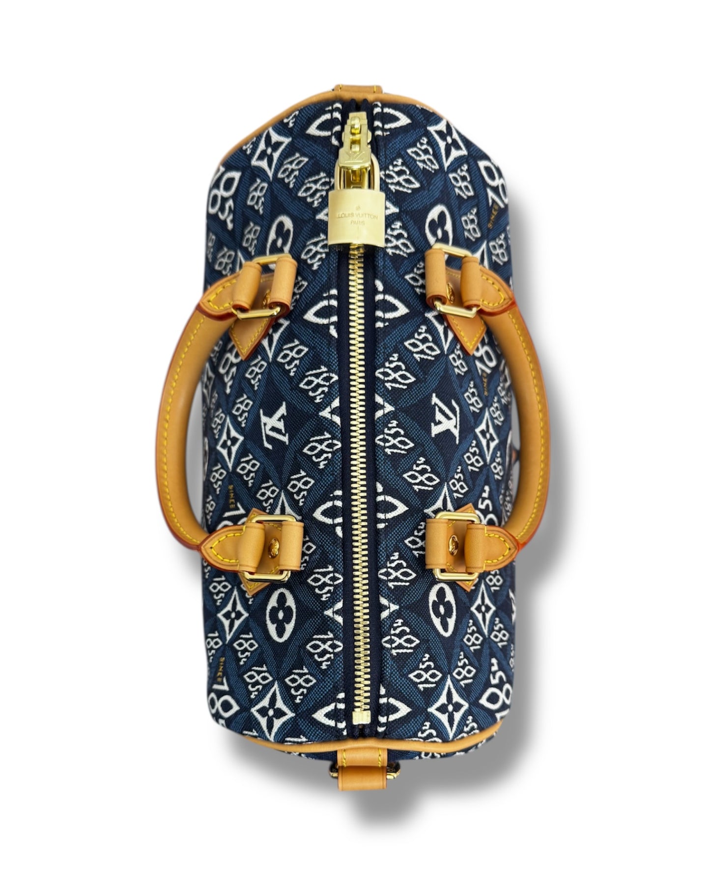 Sac Louis Vuitton Speedy 25 jacquard denim bleu