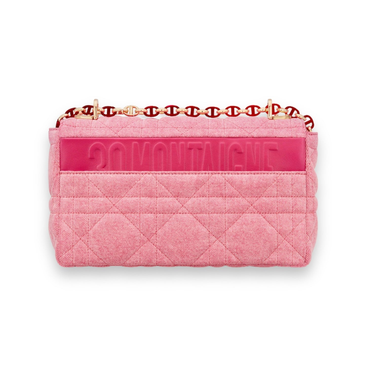 Sac Dior Caro medium denim rose