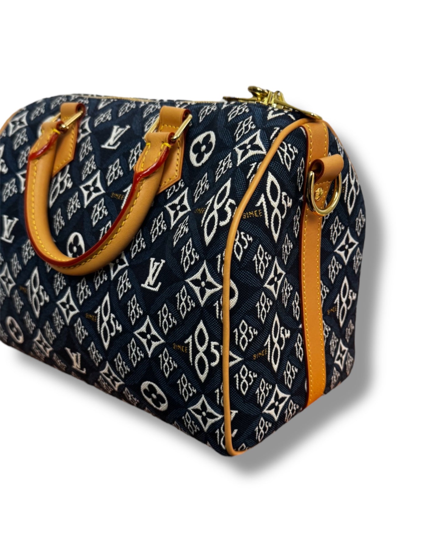 Sac Louis Vuitton Speedy 25 jacquard denim bleu