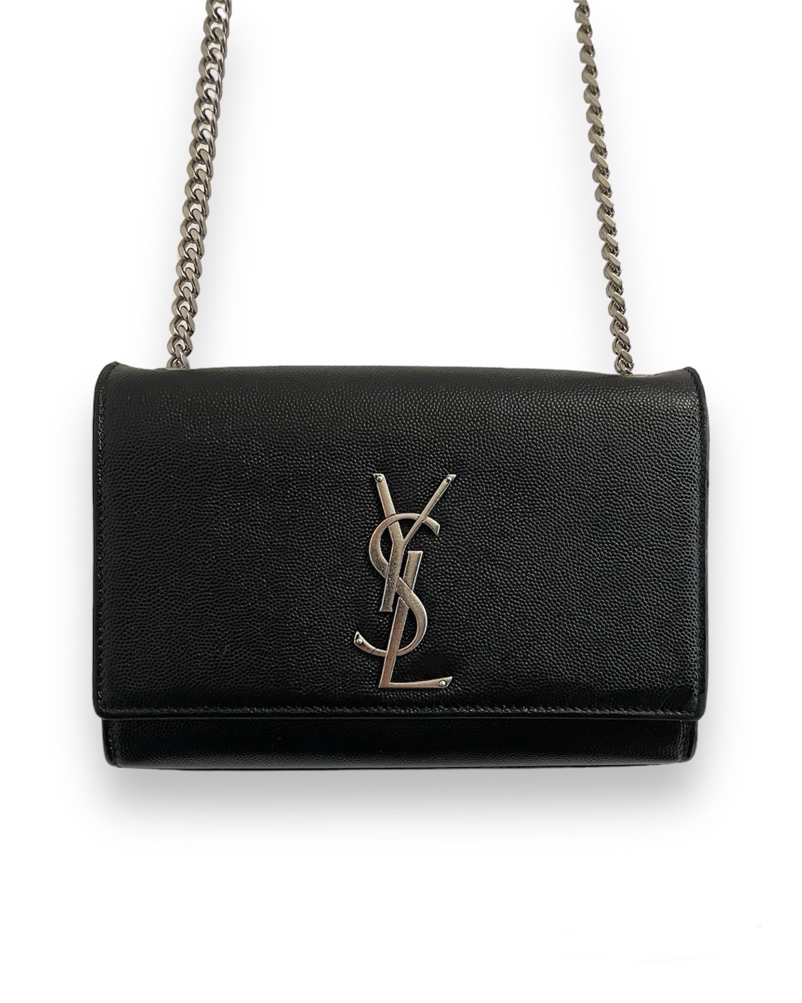 Sac Saint Laurent Kate small en cuir noir