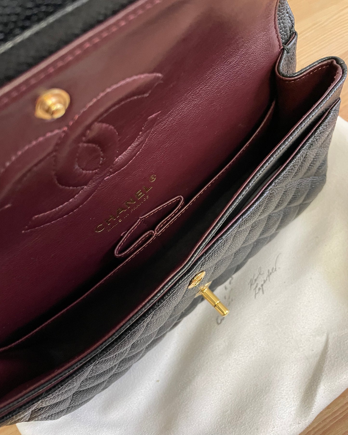 Sac Chanel Timeless en cuir grainé caviar