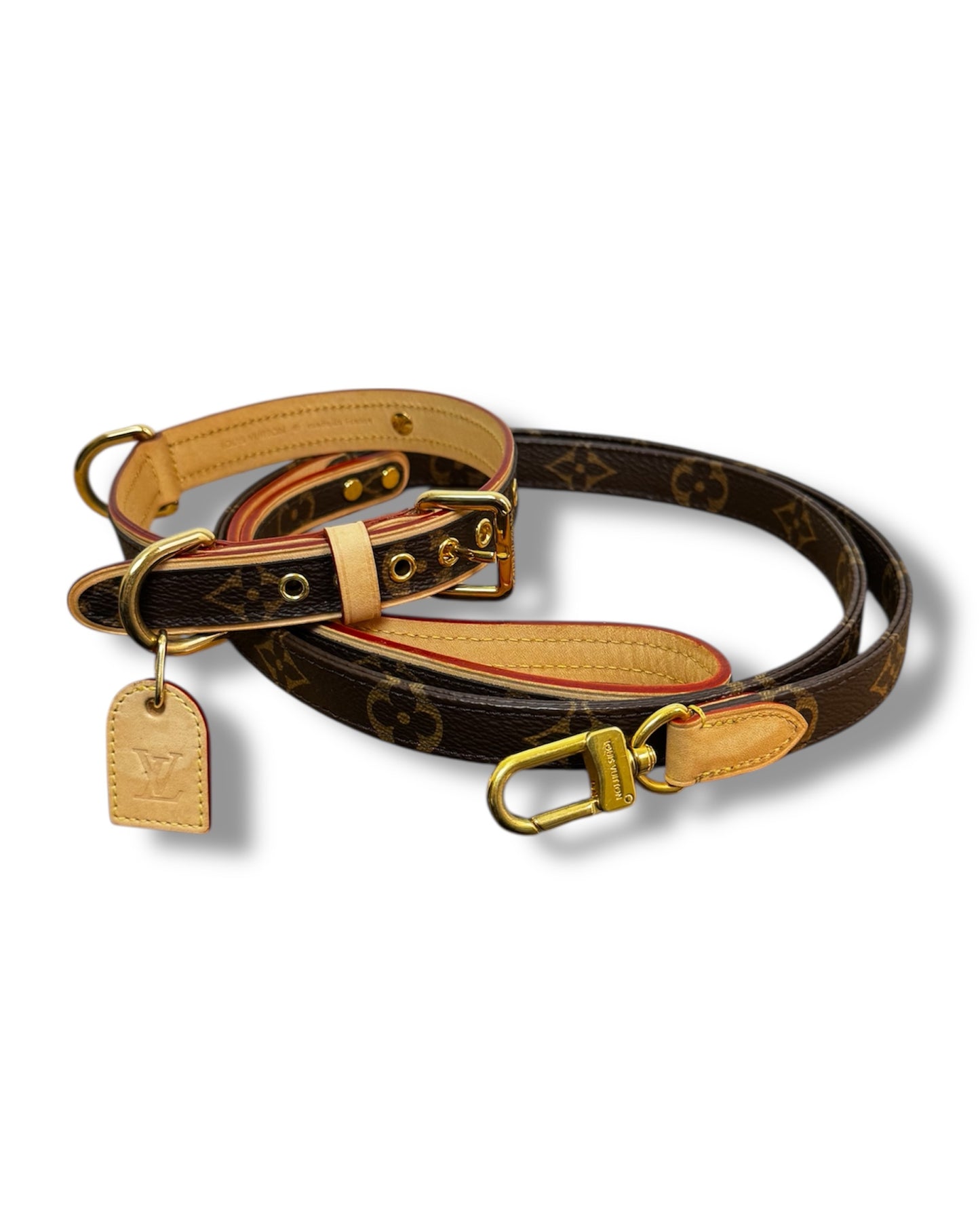 Ensemble collier et laisse Louis Vuitton Toile Monogram