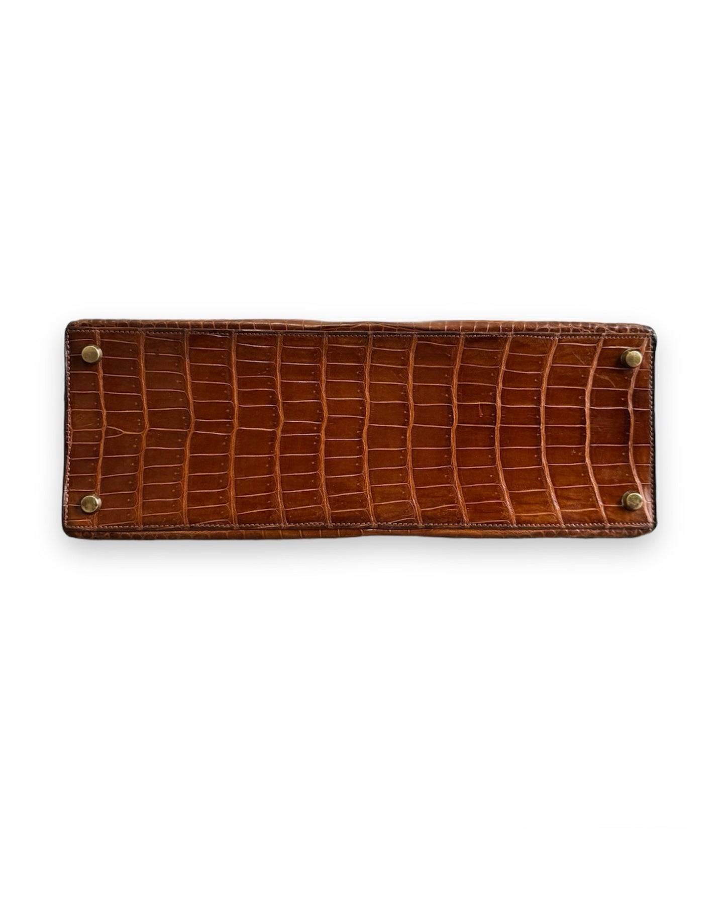 Sac Hermès Kelly 32 crocodile porosus marron