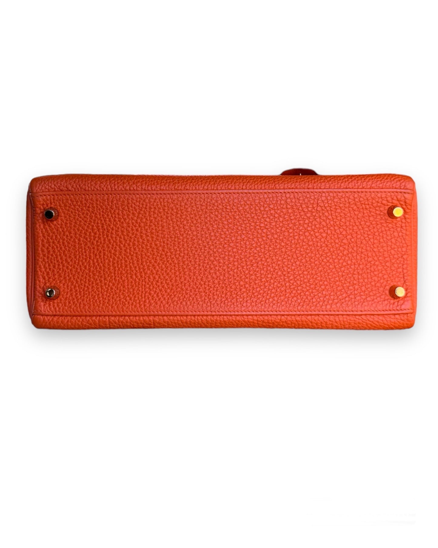 Sac Hermès Kelly 32 en cuir orange