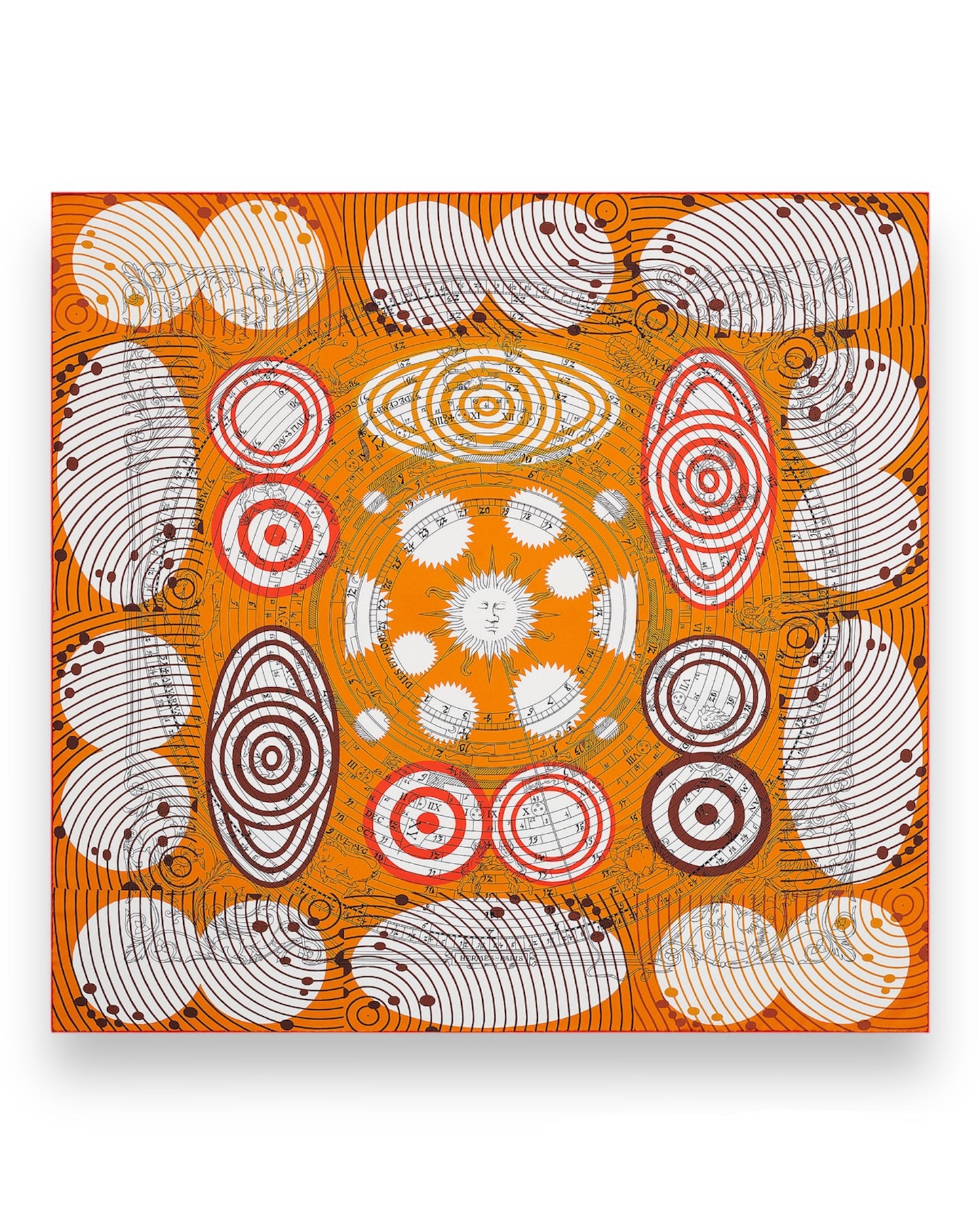 Carré Hermès 90 double face Astronomie Astrologie
