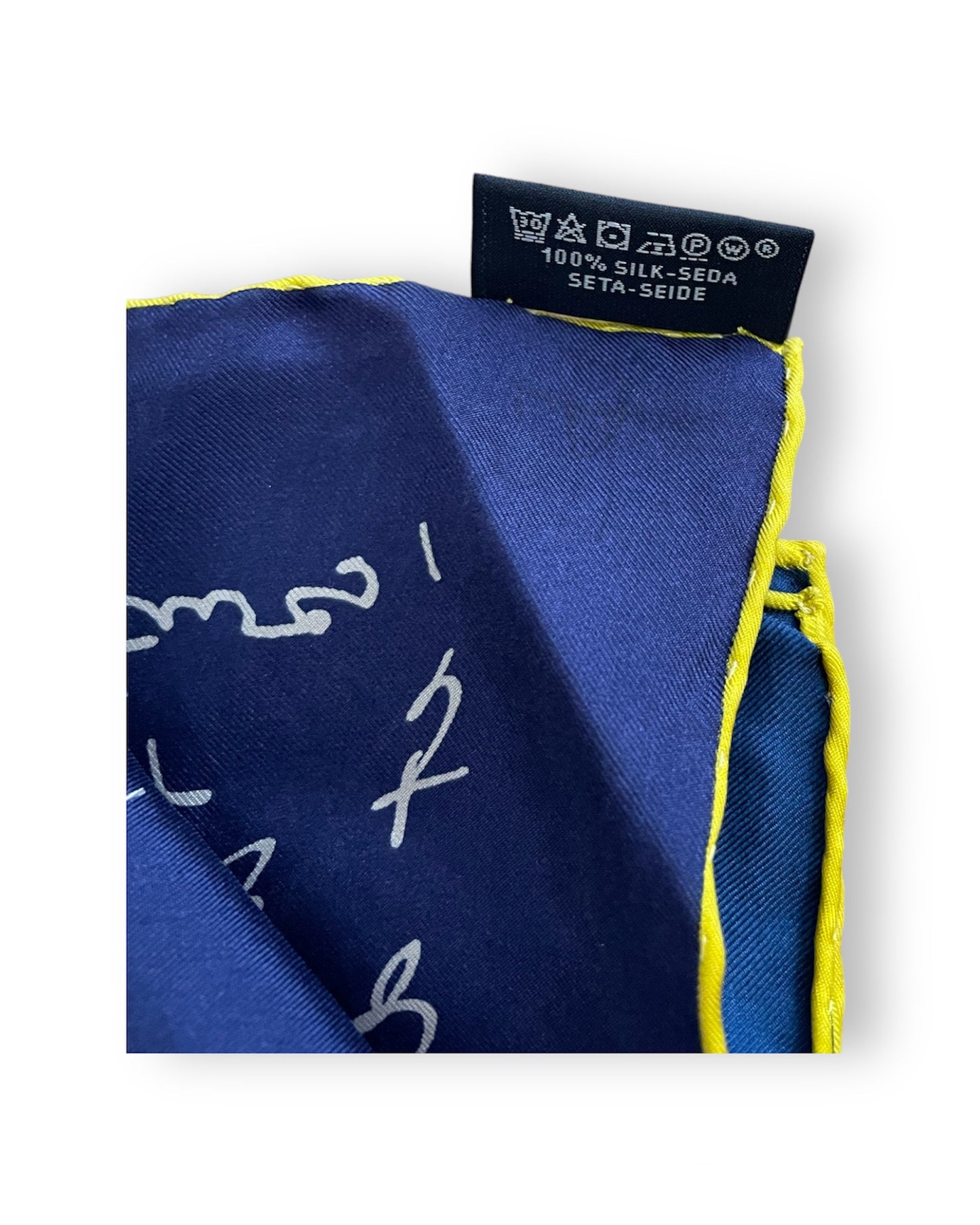 Carré de soie Le Pégase d'Hermès bleu