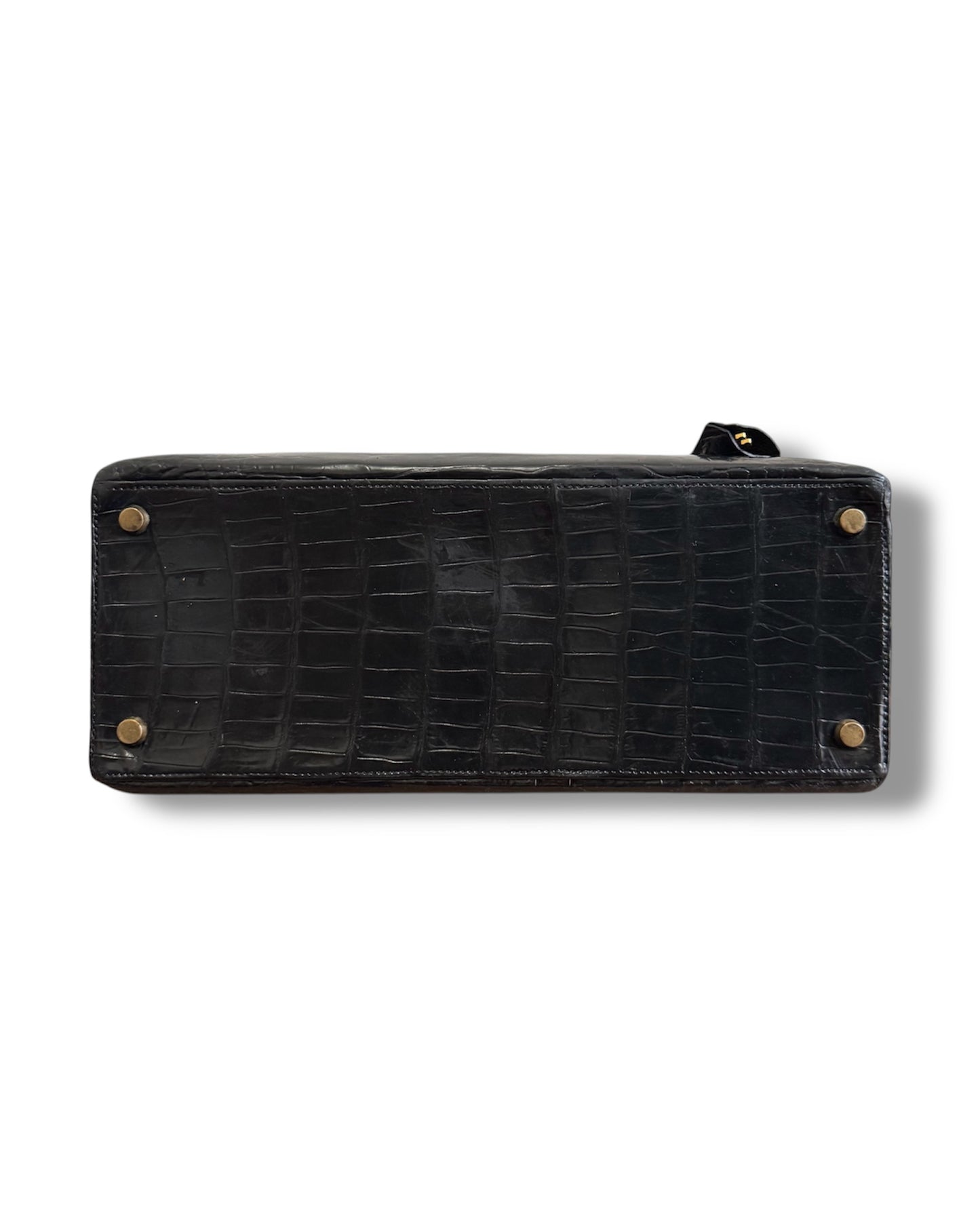 Hermès Kelly 28 en crocodile porosus noir