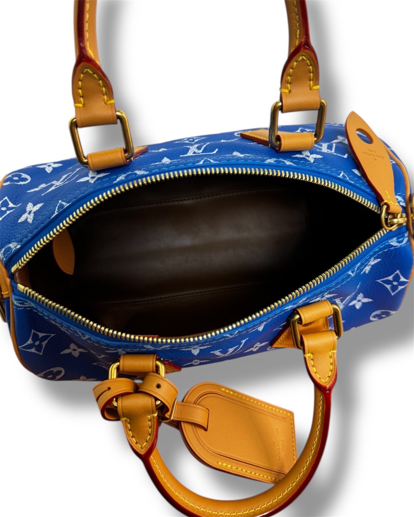 Sac Louis Vuitton Speedy P9 bandoulière 25 bleu