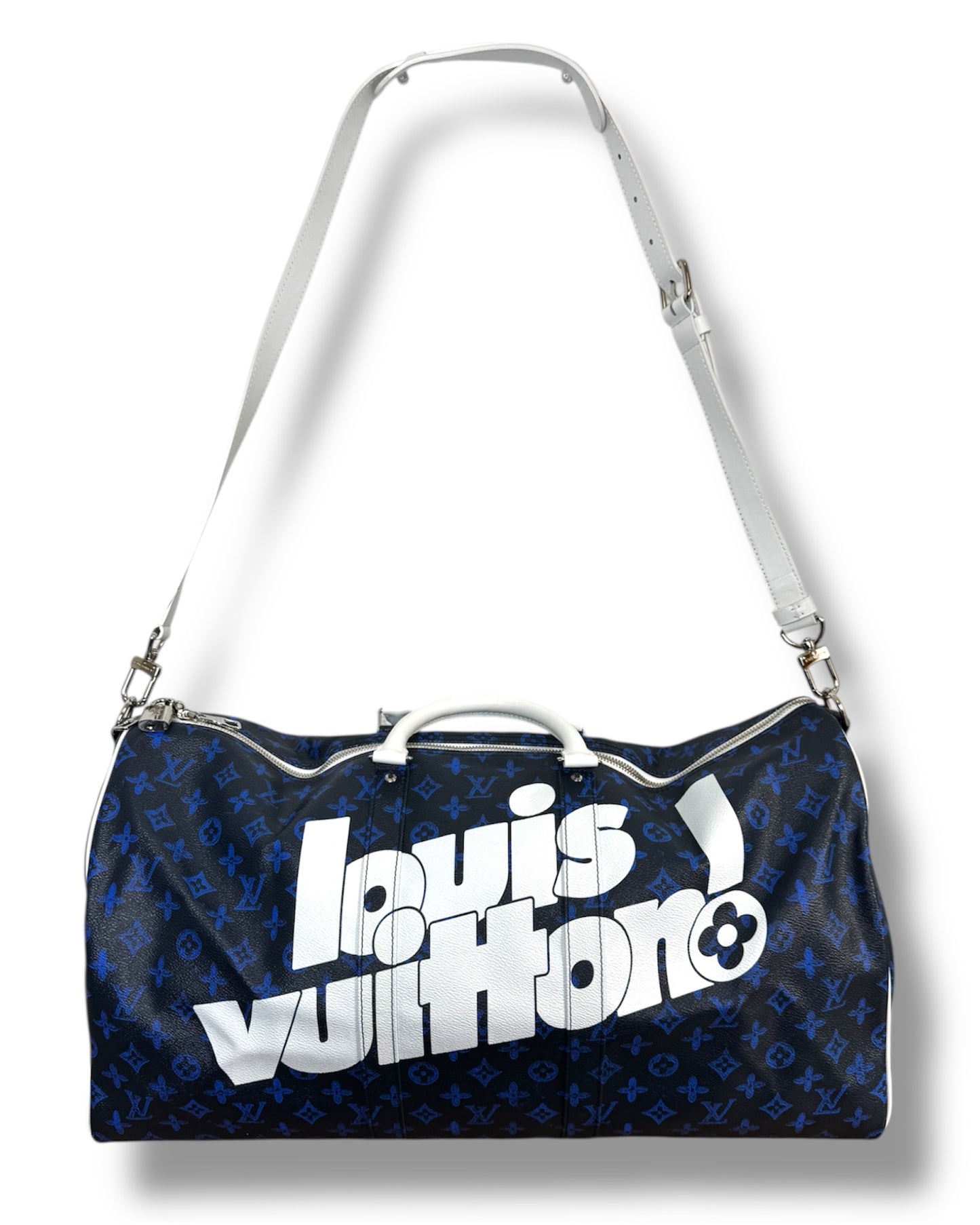 Sac Louis Vuitton Keepall 55 monogram bleu