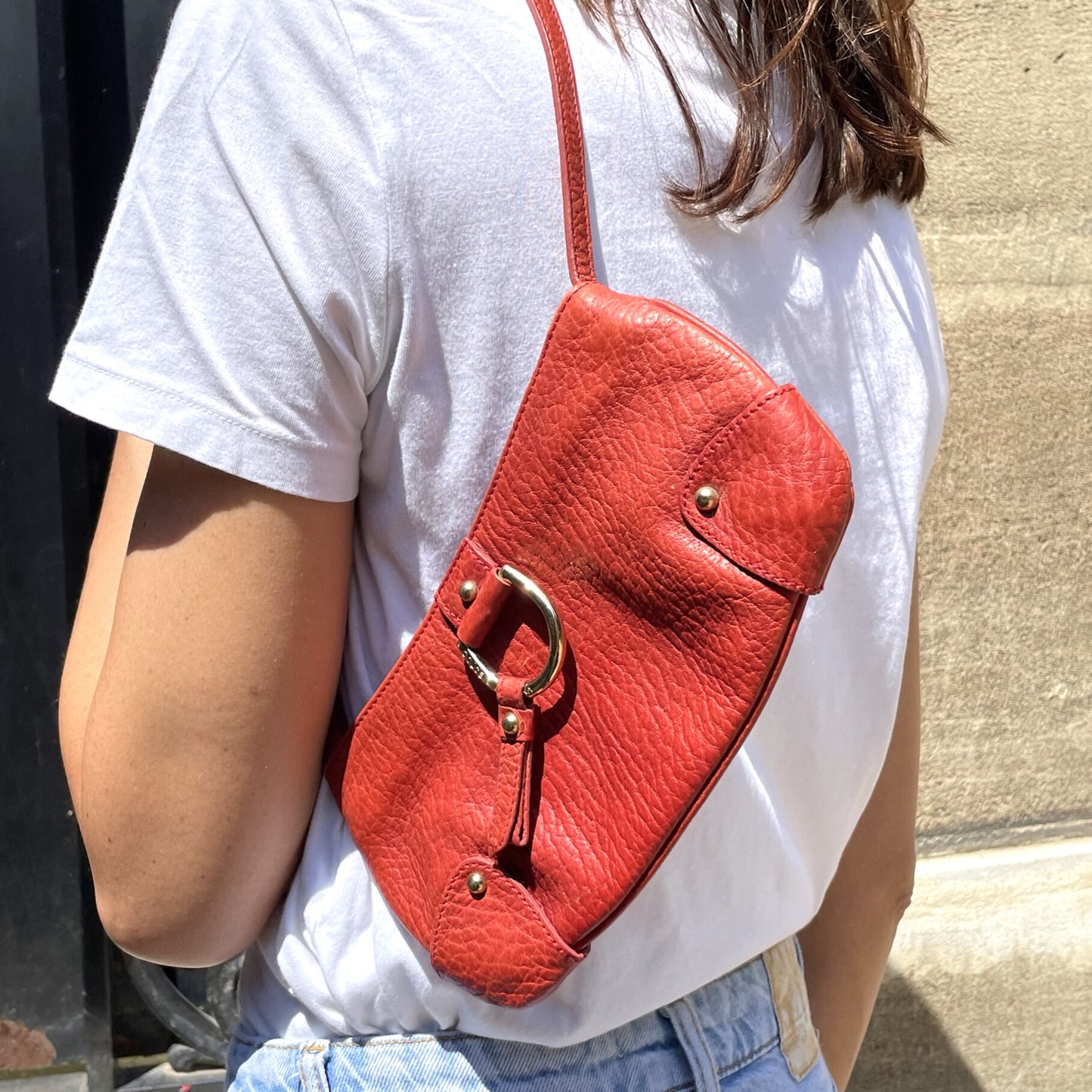 Sac Dolce & Gabbana rouge en cuir.