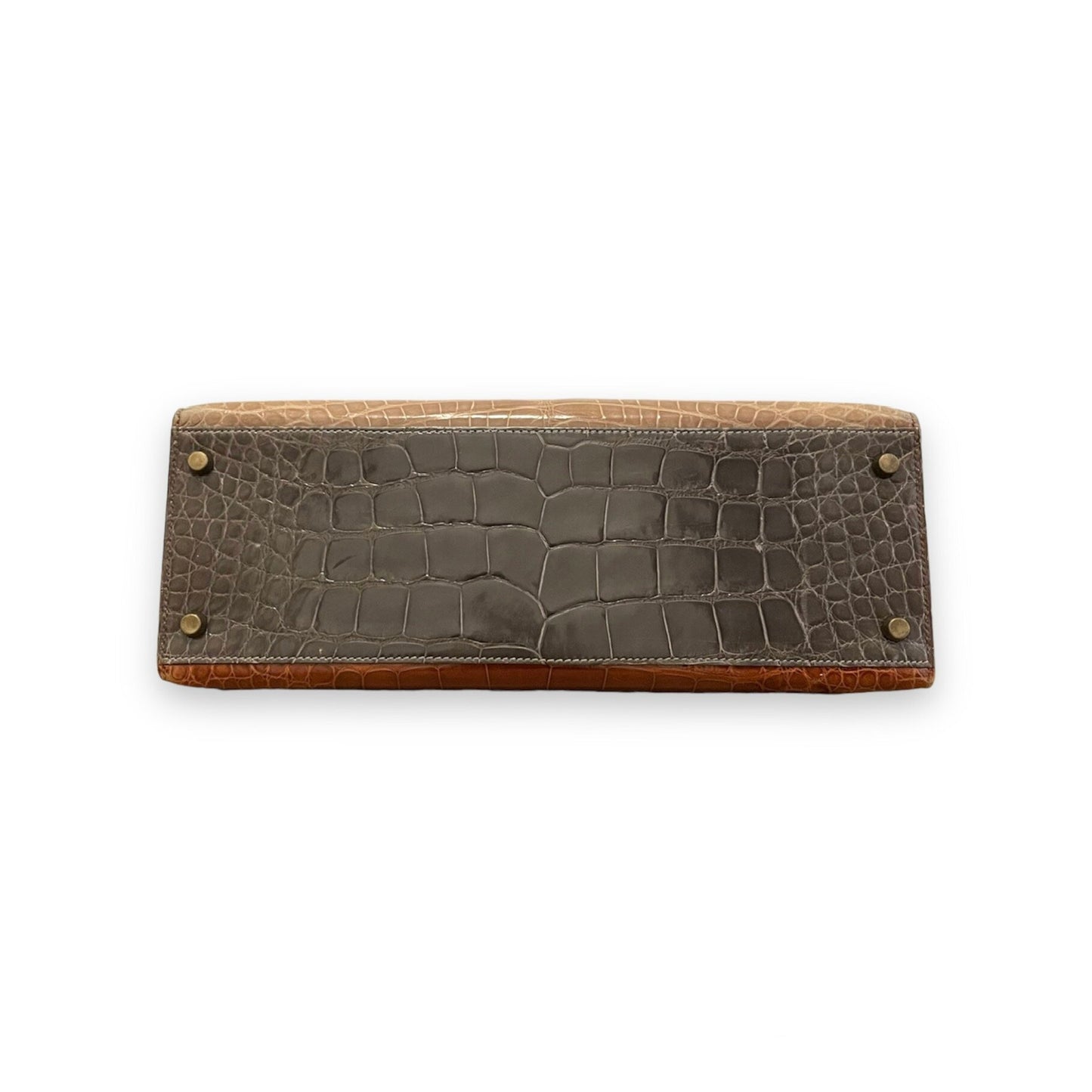 Sac Hermès Kelly 32 en cuir crocodile.