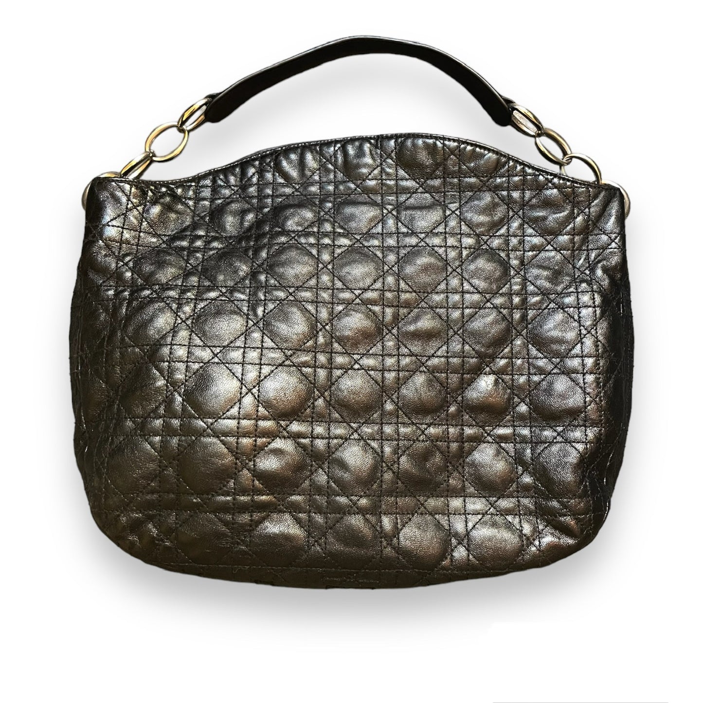 Sac Christian Dior en cuir noir