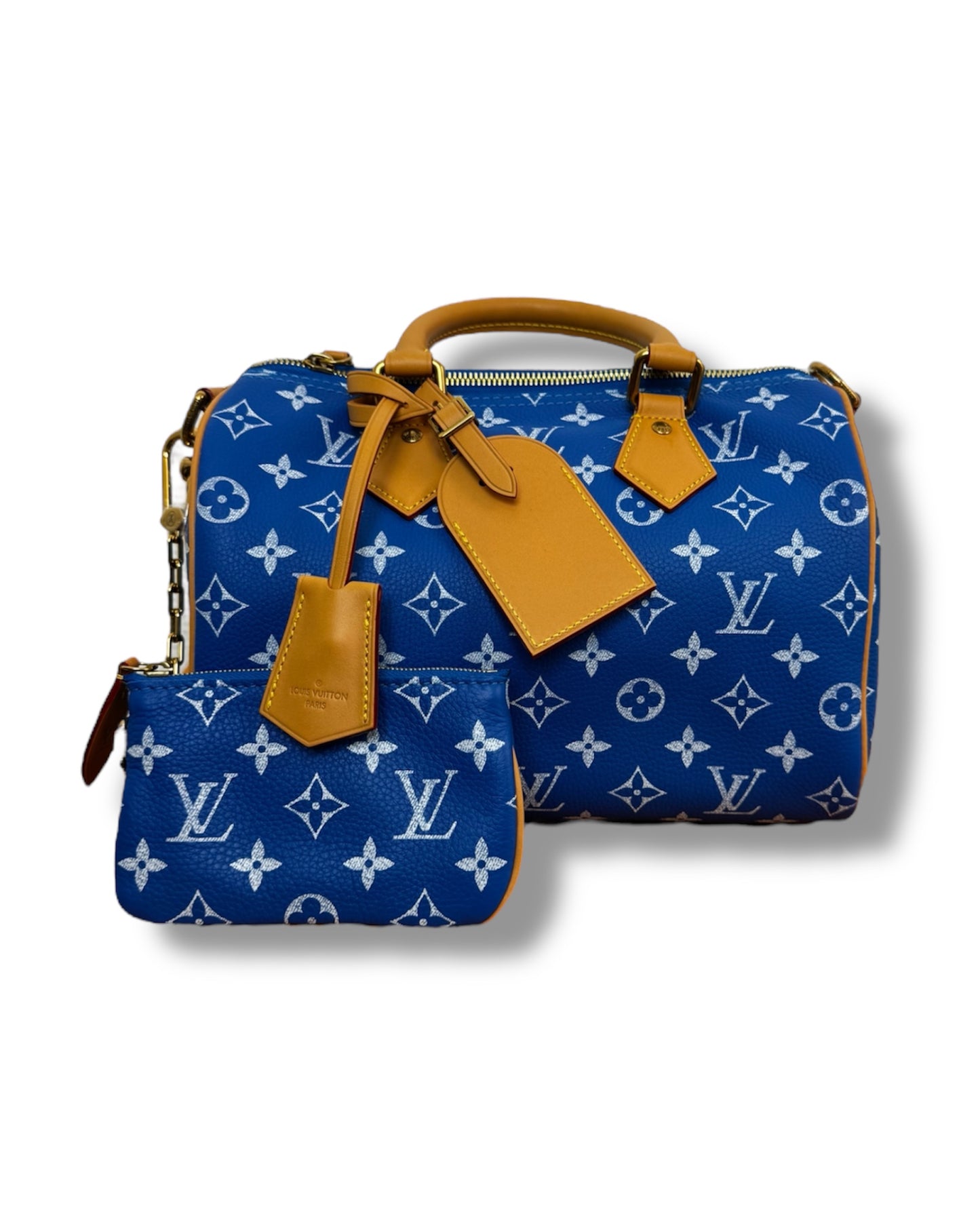 Sac Louis Vuitton Speedy P9 bandoulière 25 bleu