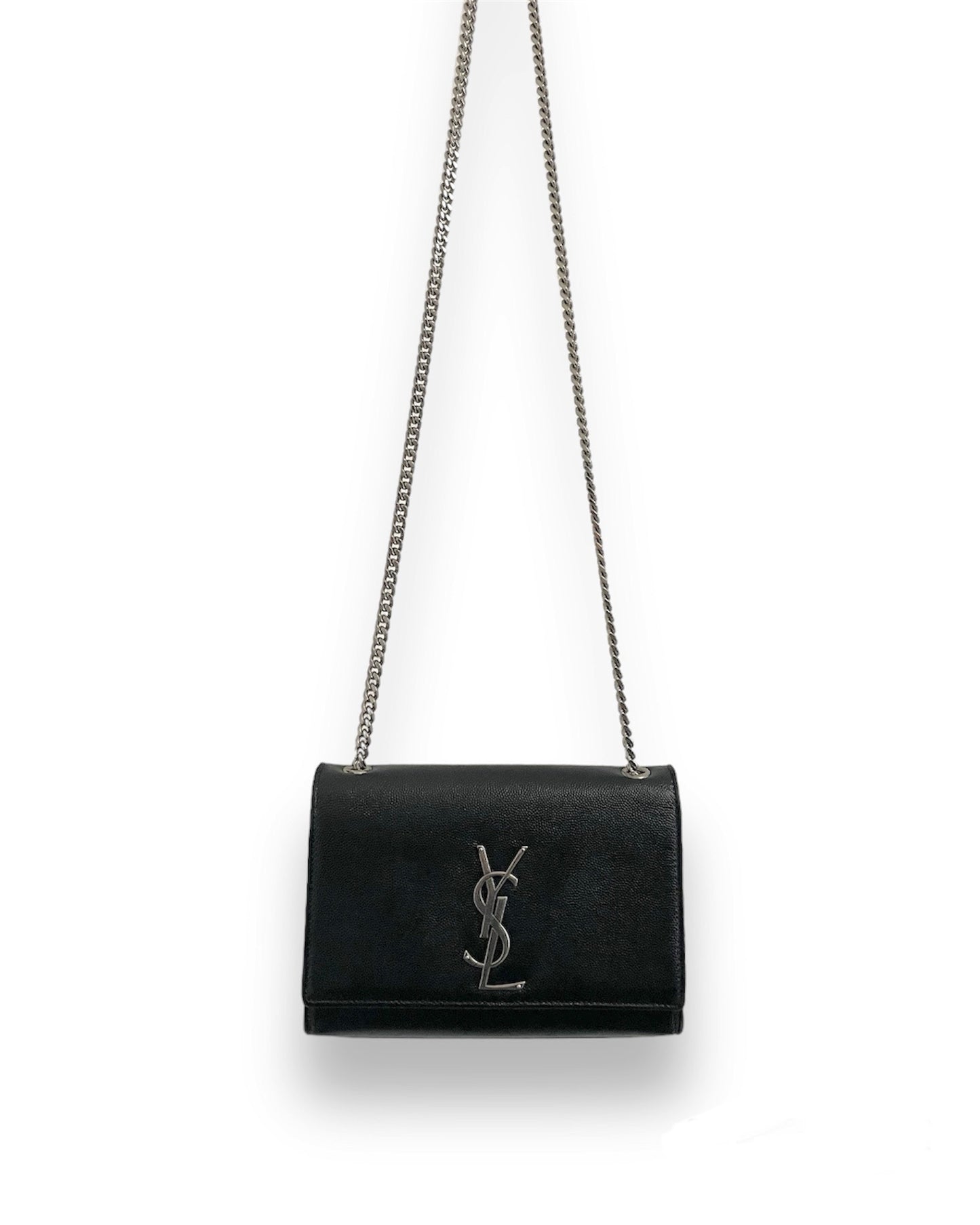 Sac Saint Laurent Kate small en cuir noir