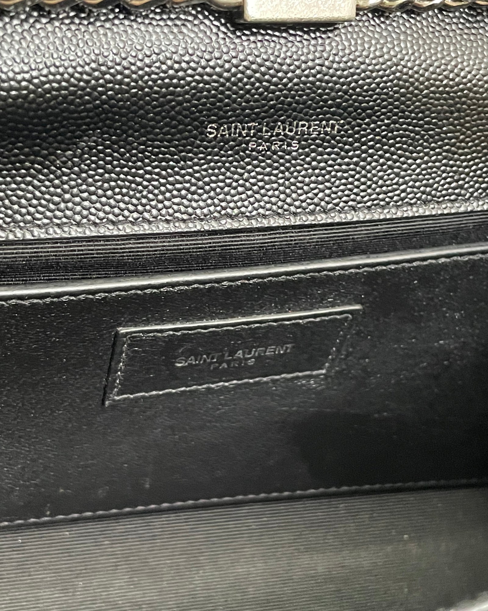 Sac Saint Laurent Kate small en cuir noir