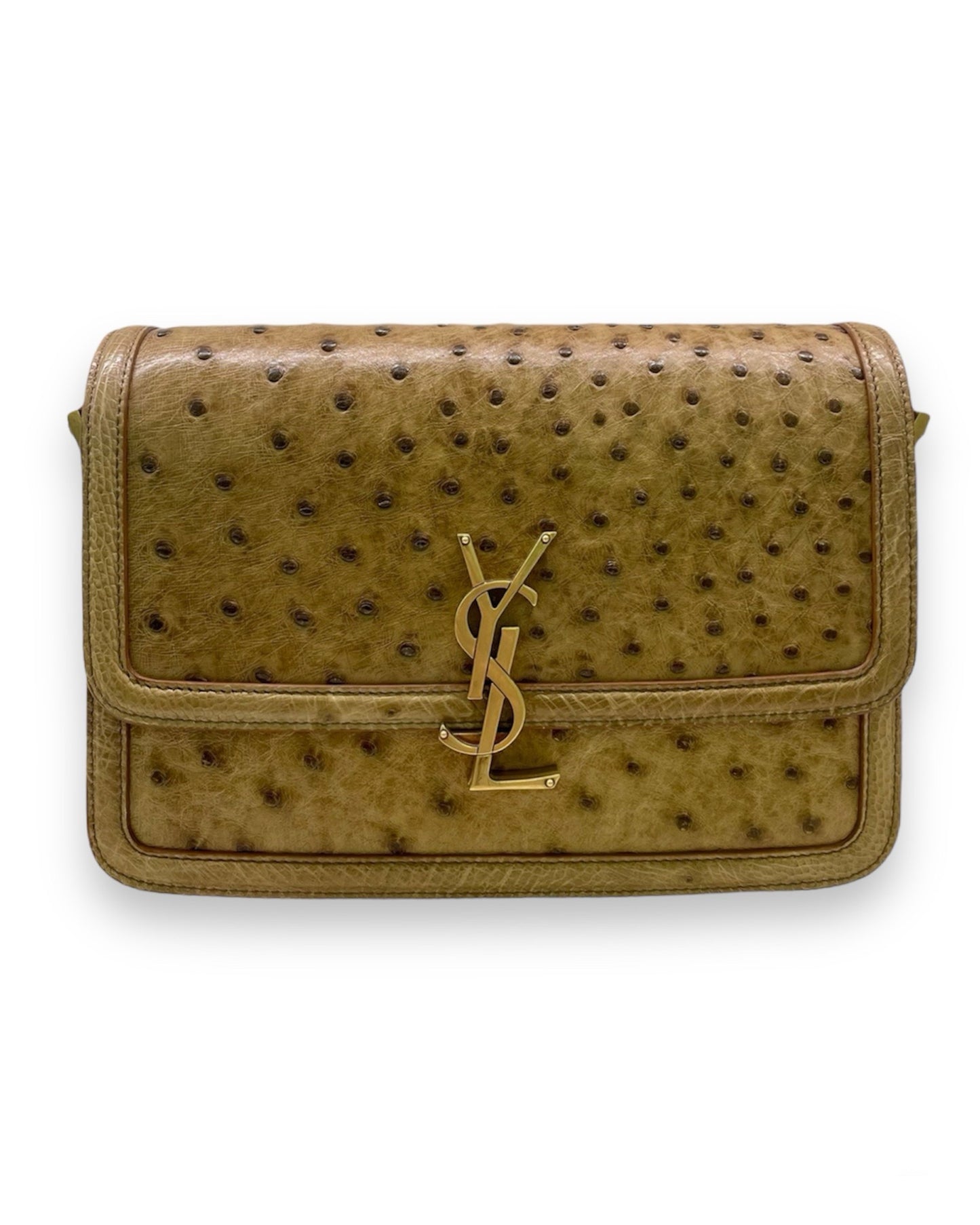 Sac Saint Laurent Solferino satchel en autruche