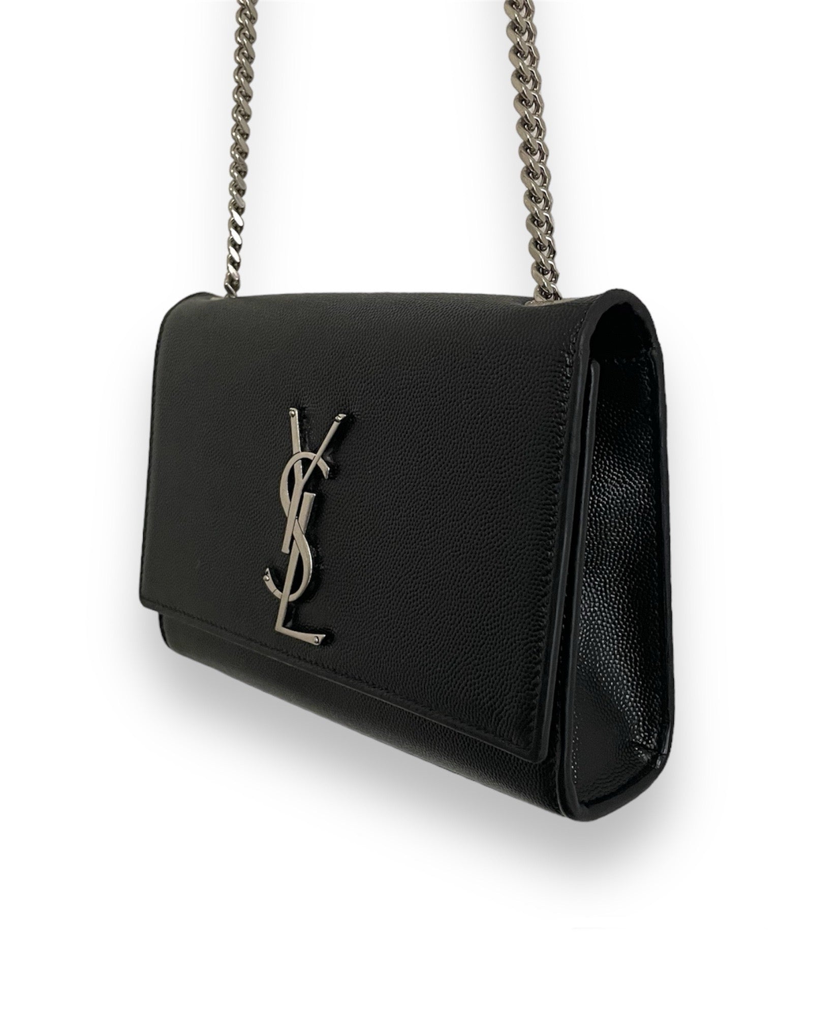 Sac Saint Laurent Kate small en cuir noir