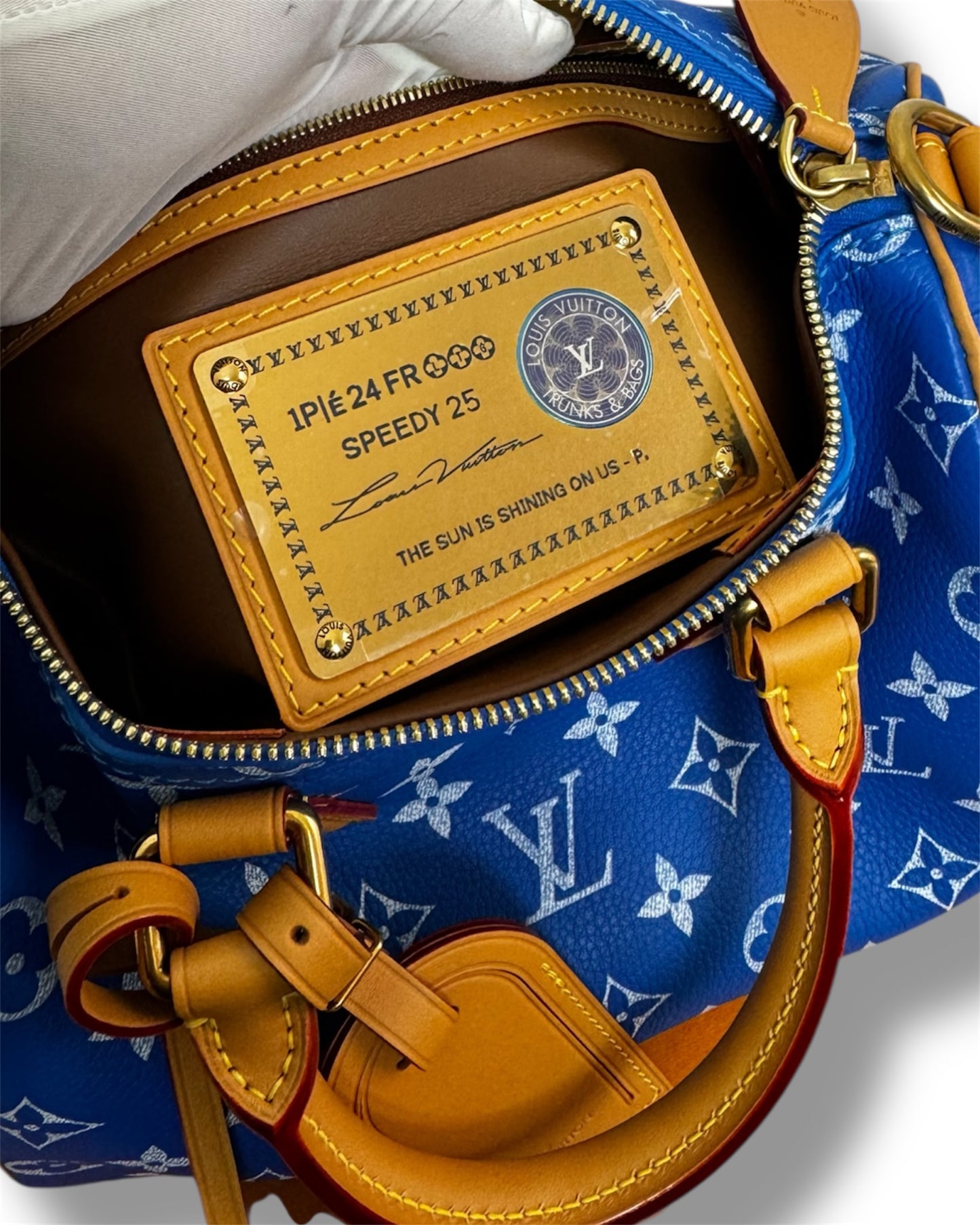 Sac Louis Vuitton Speedy P9 bandoulière 25 bleu