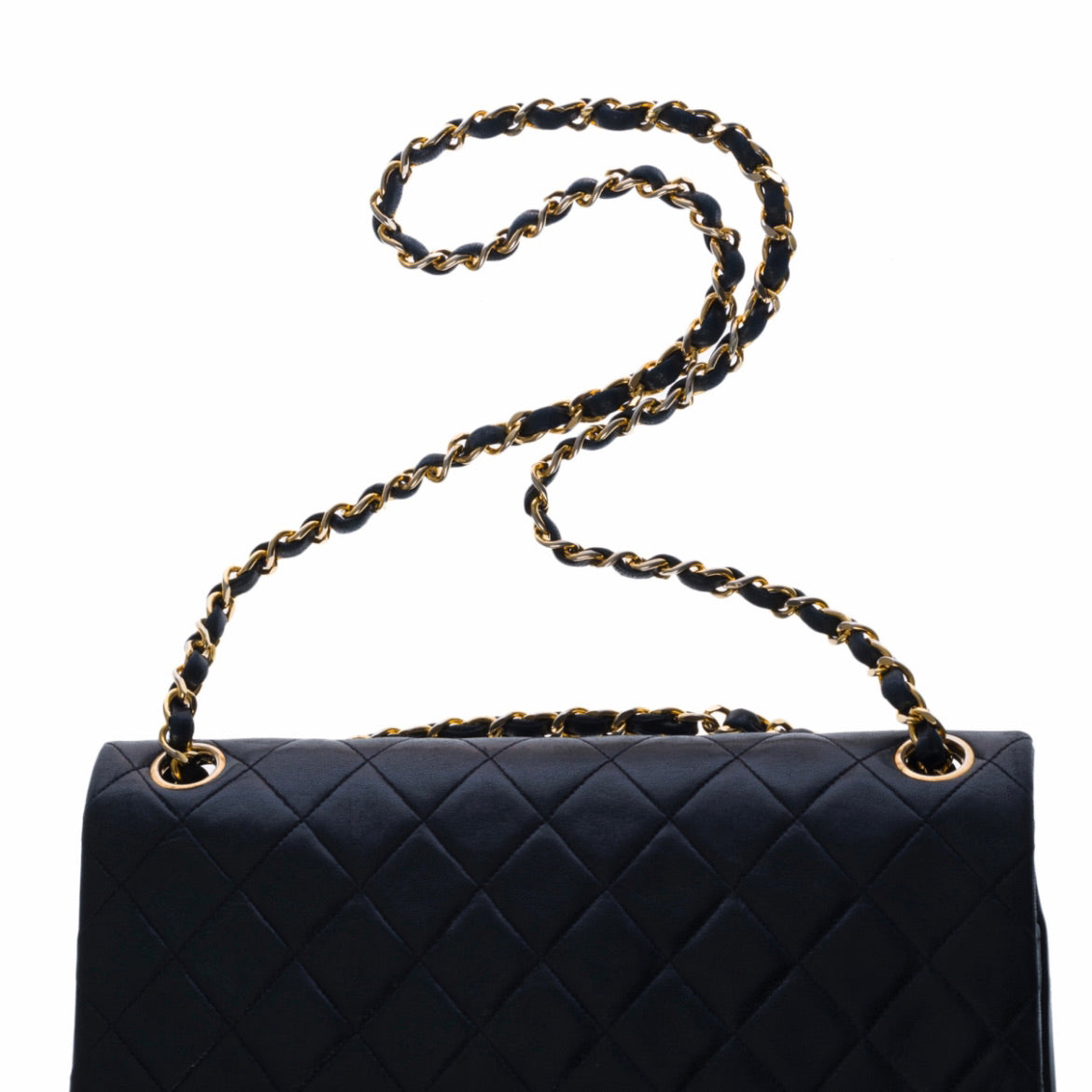 Sac Vintage Chanel Timeless Medium 25 cuir noir