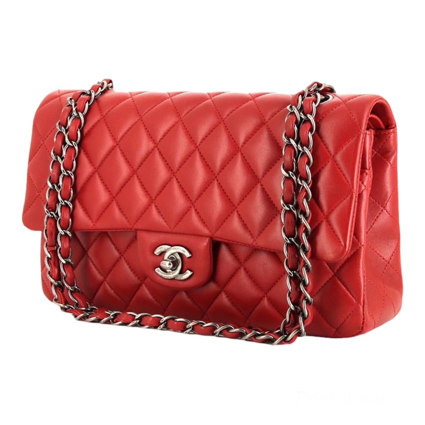 Sac Chanel Timeless Medium 25 cuir rouge
