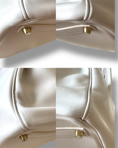 Sac Hermès Birkin 35 cuir lisse blanc