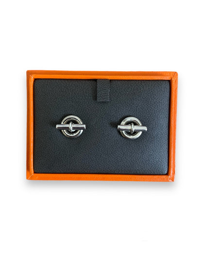 Boucles d'oreilles hermès mini chaine d'ancre en argent 925/1000