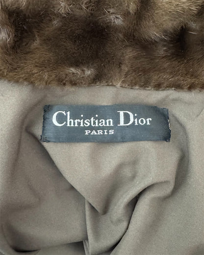 Manteau Christian Dior en fourrure de vison marron