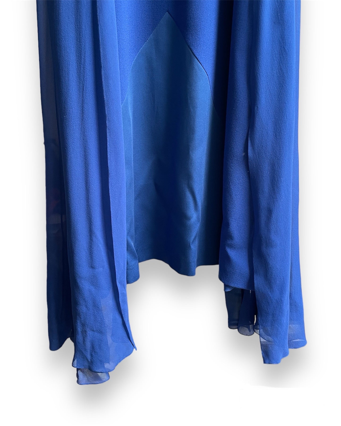 Robe longue cape Givenchy bleu roi