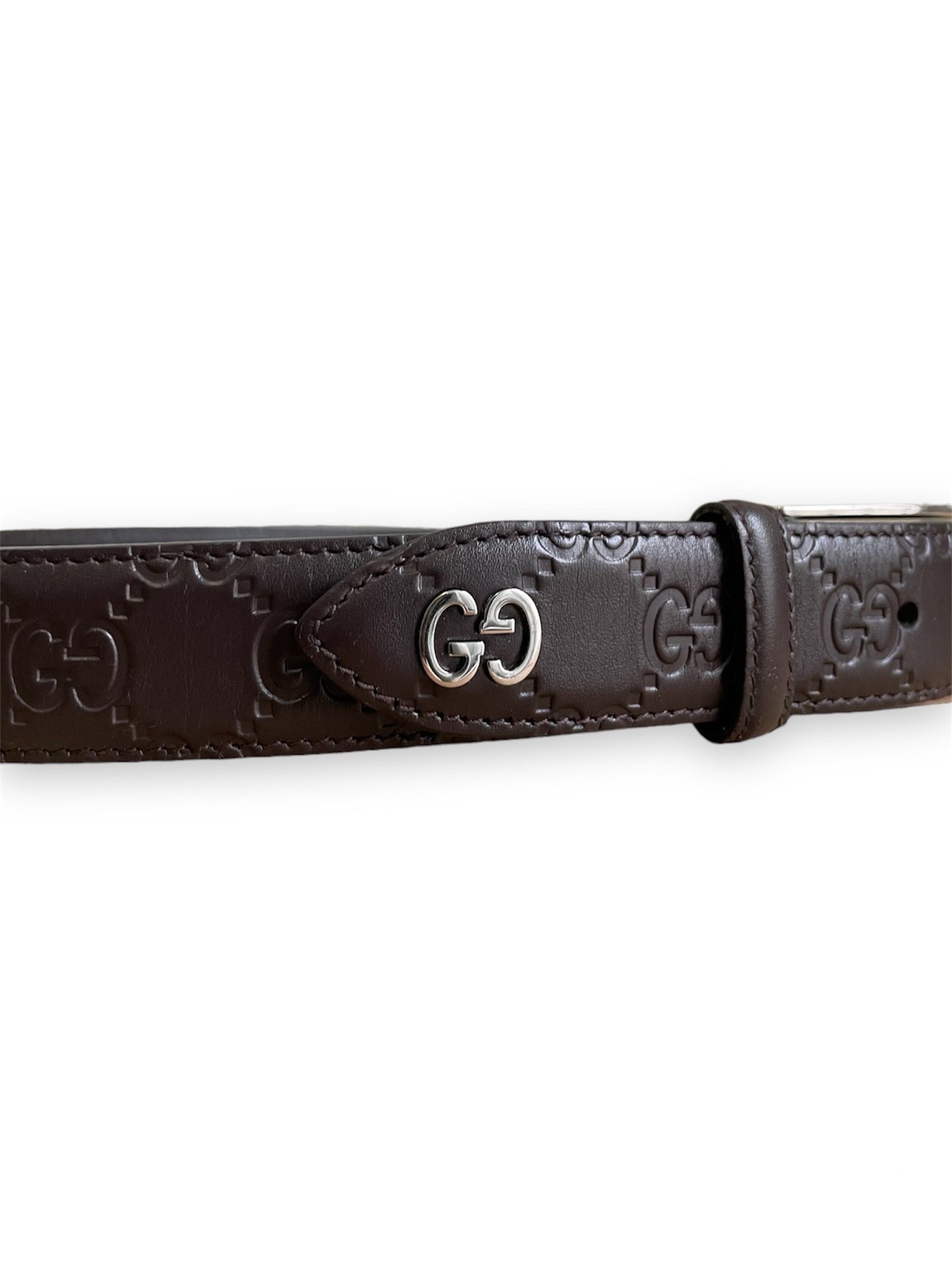 Ceinture Gucci signature avec détail GG