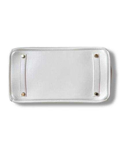 Sac Hermès Birkin 35 cuir lisse blanc