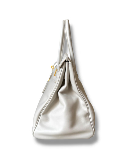 Sac Hermès Birkin 35 cuir lisse blanc