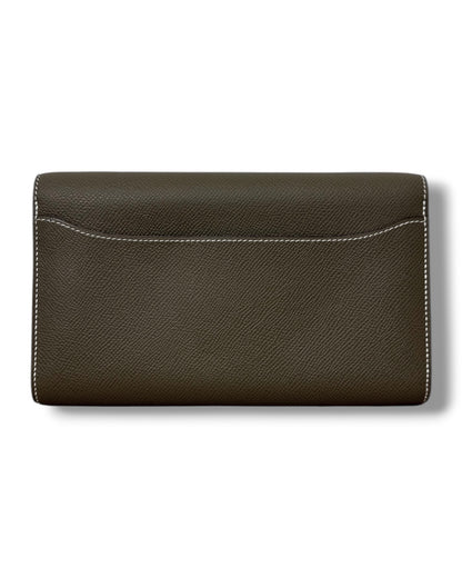 Pochette Hermès Constance To Go en cuir epsom taupe
