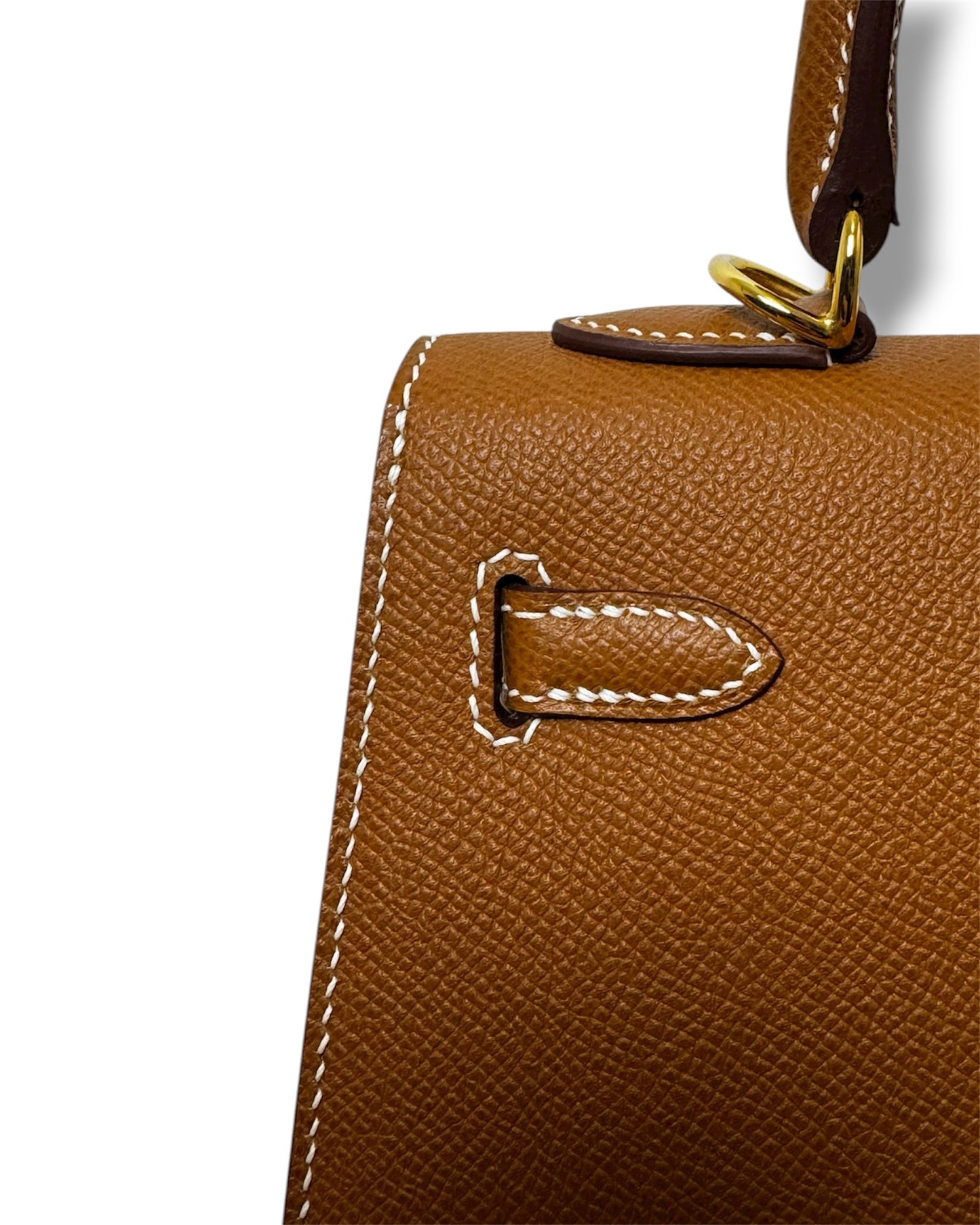 Sac Hermès Kelly 25 sellier cuir epsom gold