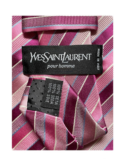 Cravate Yves Saint Laurent à rayures