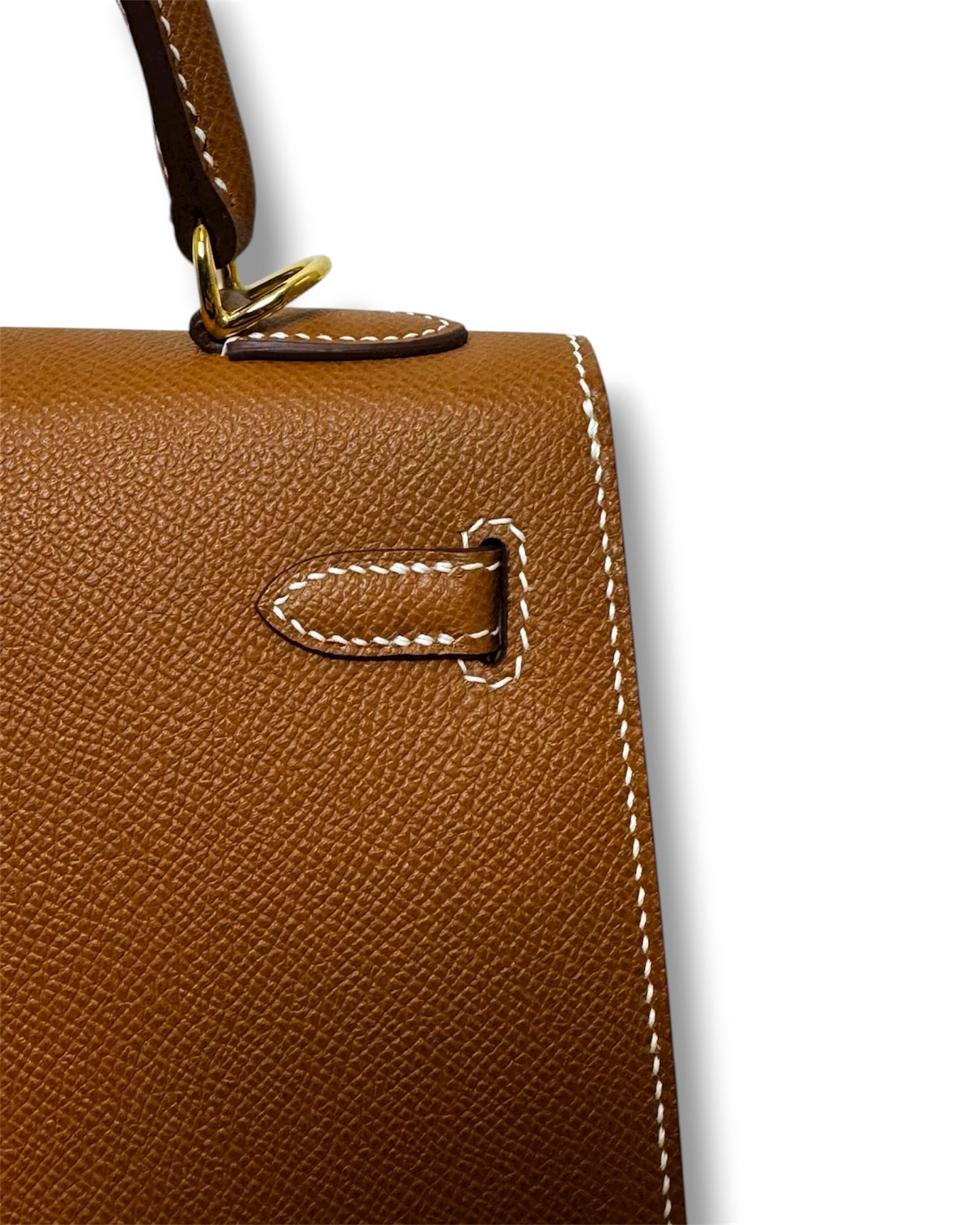 Sac Hermès Kelly 25 sellier cuir epsom gold