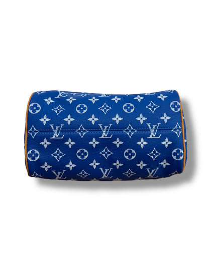 Sac Louis Vuitton Speedy P9 bandoulière 25 bleu