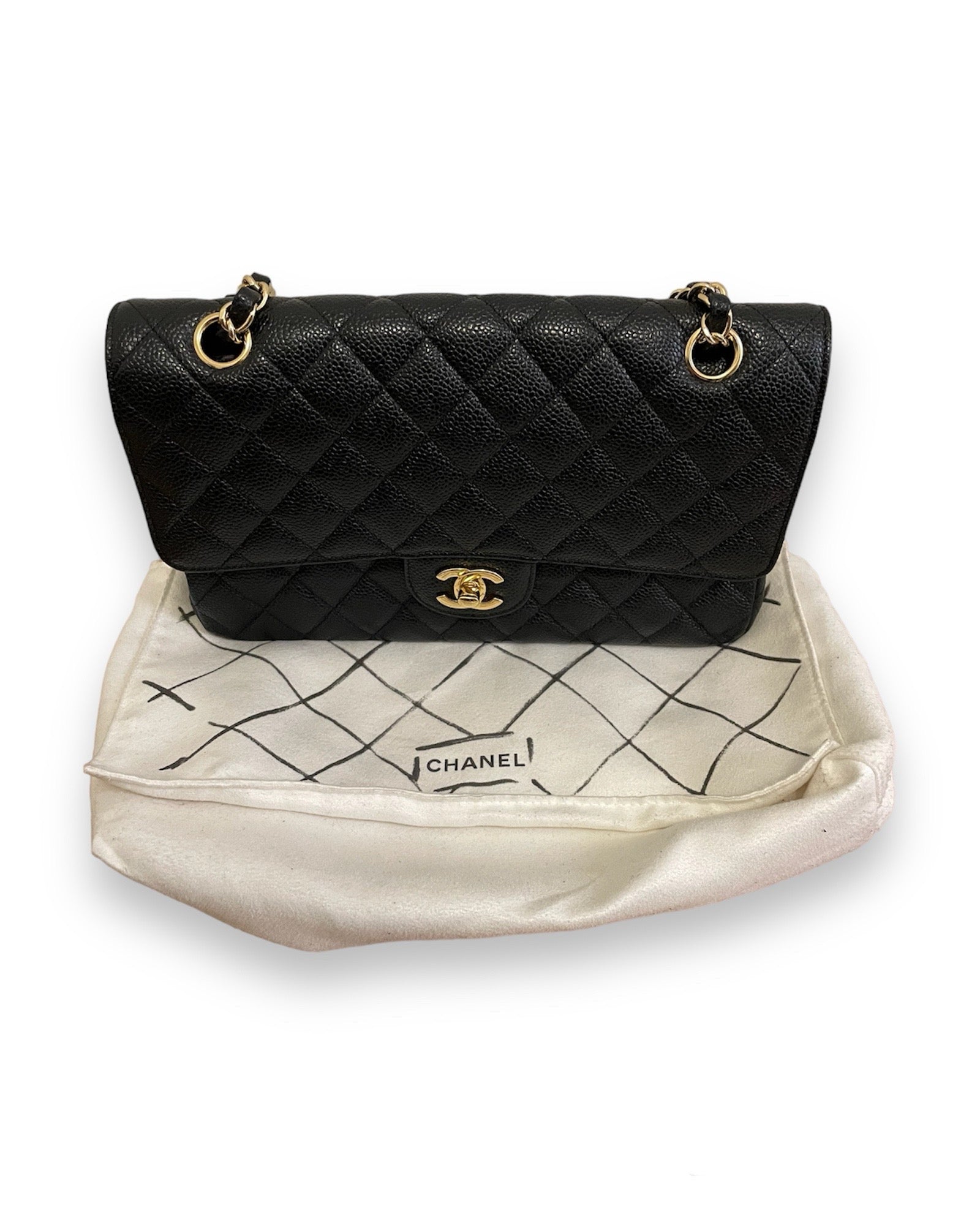 Sac chanel shop cuir grainé