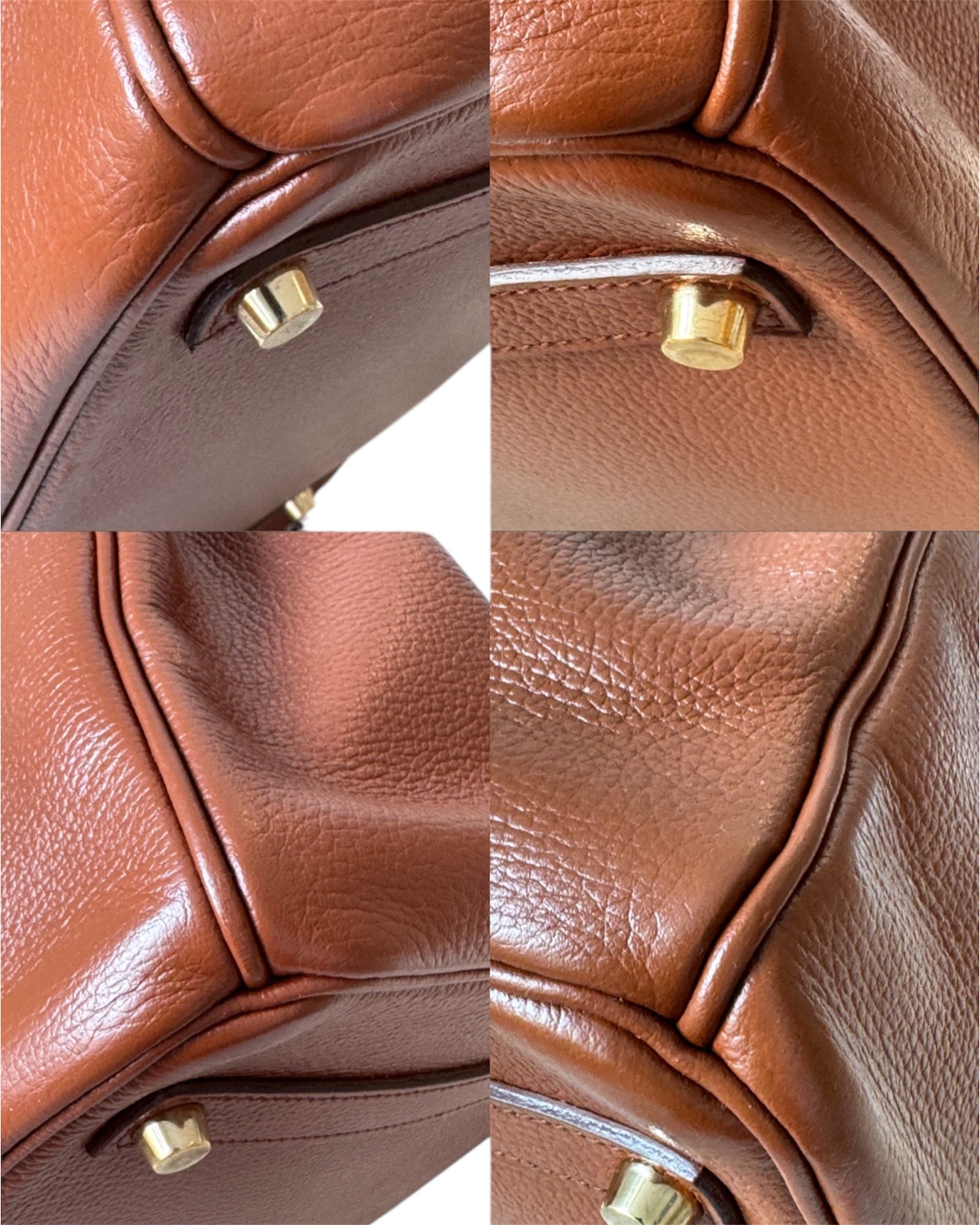 Sac Hermès Birkin 35 marron de 2005 en cuir et bijoux doré.