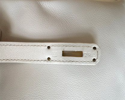 Sac Hermès Birkin 35 cuir lisse blanc