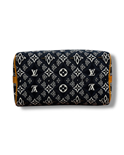 Sac Louis Vuitton Speedy 25 jacquard denim bleu
