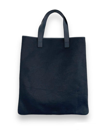 Sac Yves Saint Laurent "Gruppo Ycon" en cuir et textile, couleur navy.