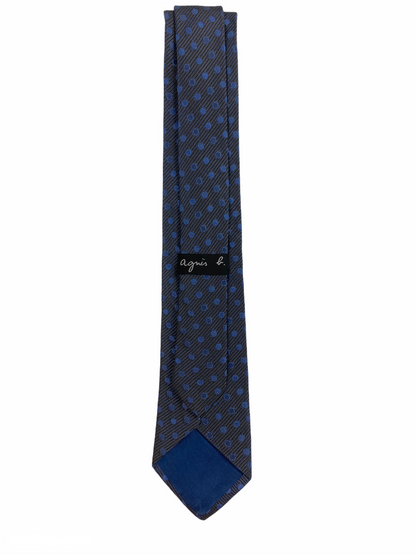 Cravate Agnès B à pois bleu