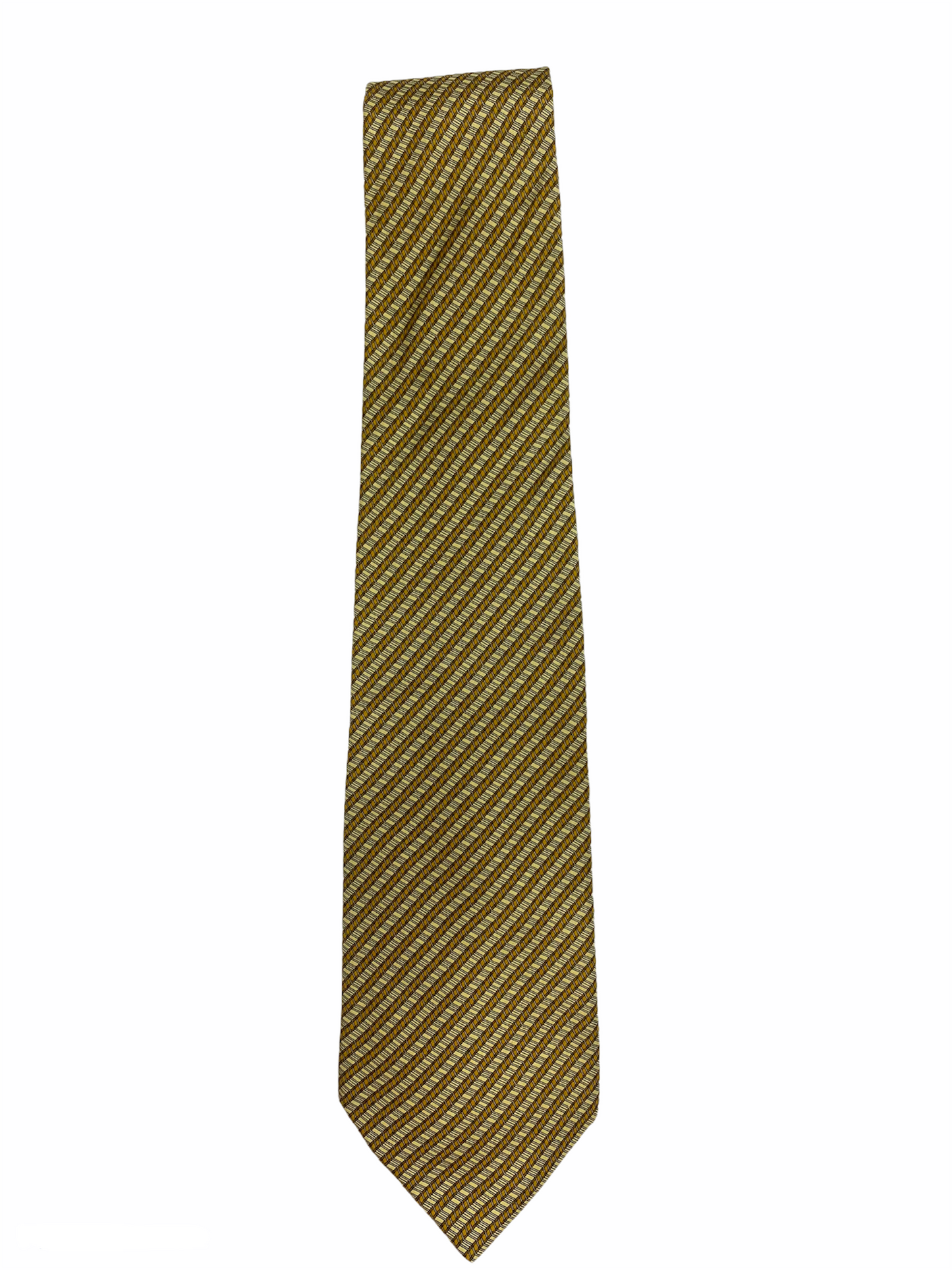 Cravate LANCEL 100% soie, coouleur or/jaunâtre.