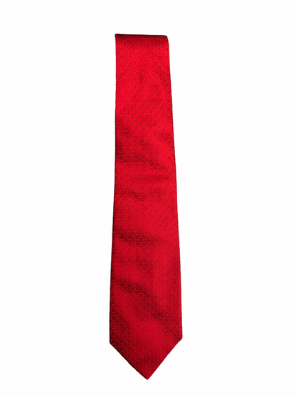 Cravate rouge SALVATORE FERRAGAMO en soie 100%, jamais porté sans étiquette.
