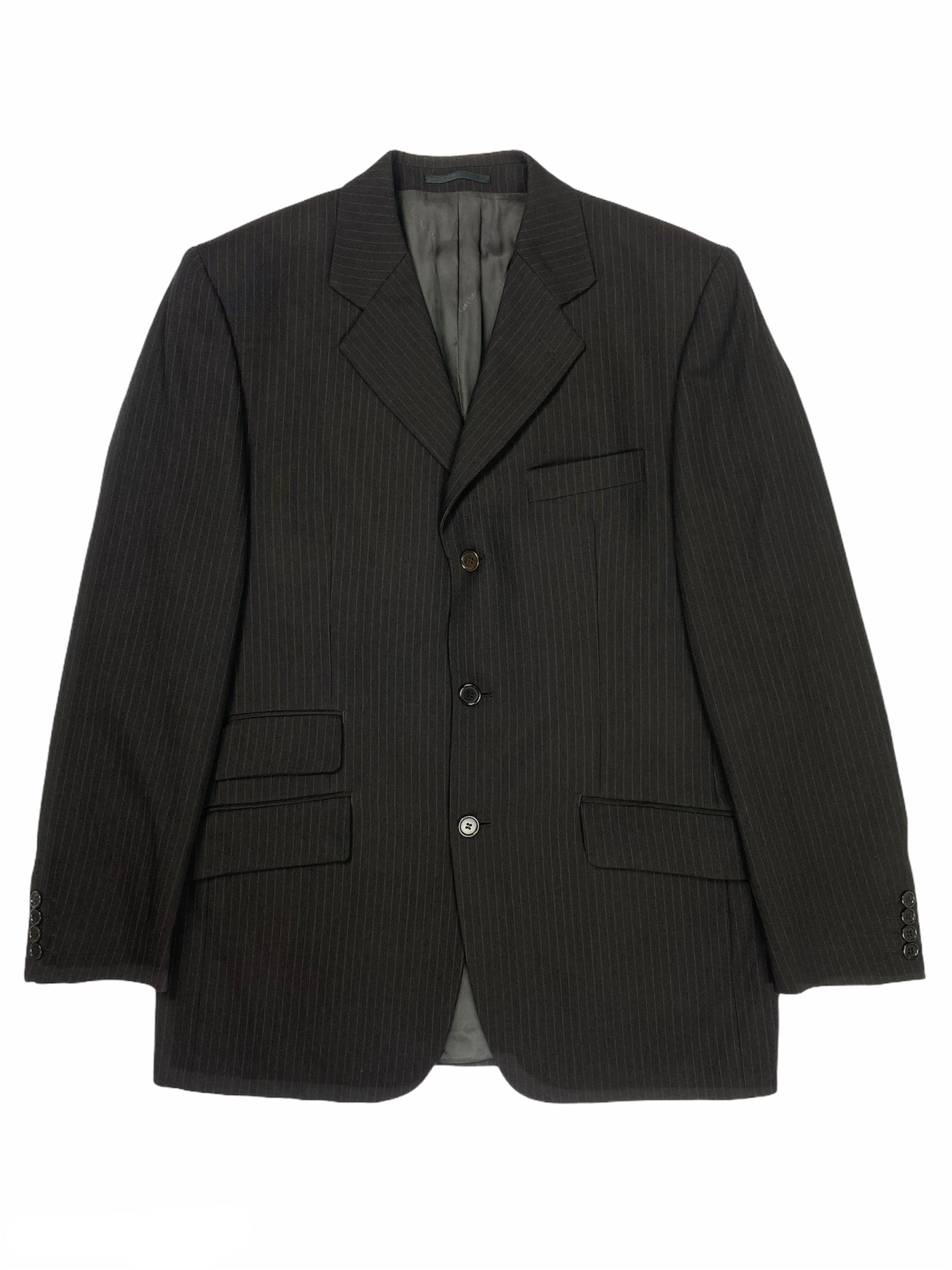 Veste de blazer CACHAREL à fines rayurés, de couleur marrons.