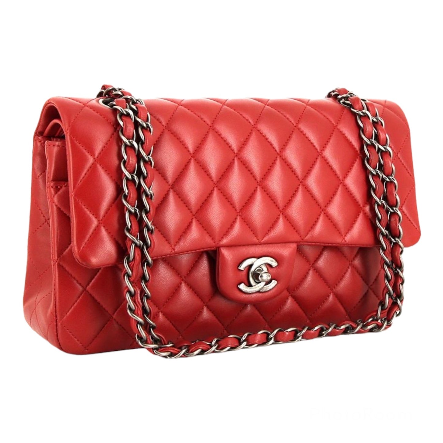 Sac Chanel Timeless Medium 25 cuir rouge