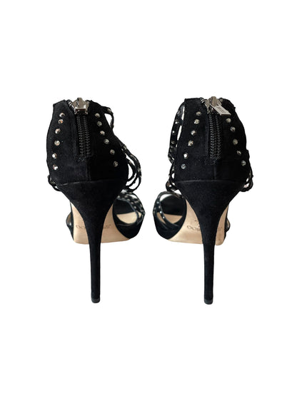 Sandales à talons Jimmy Choo en cuir avec strass