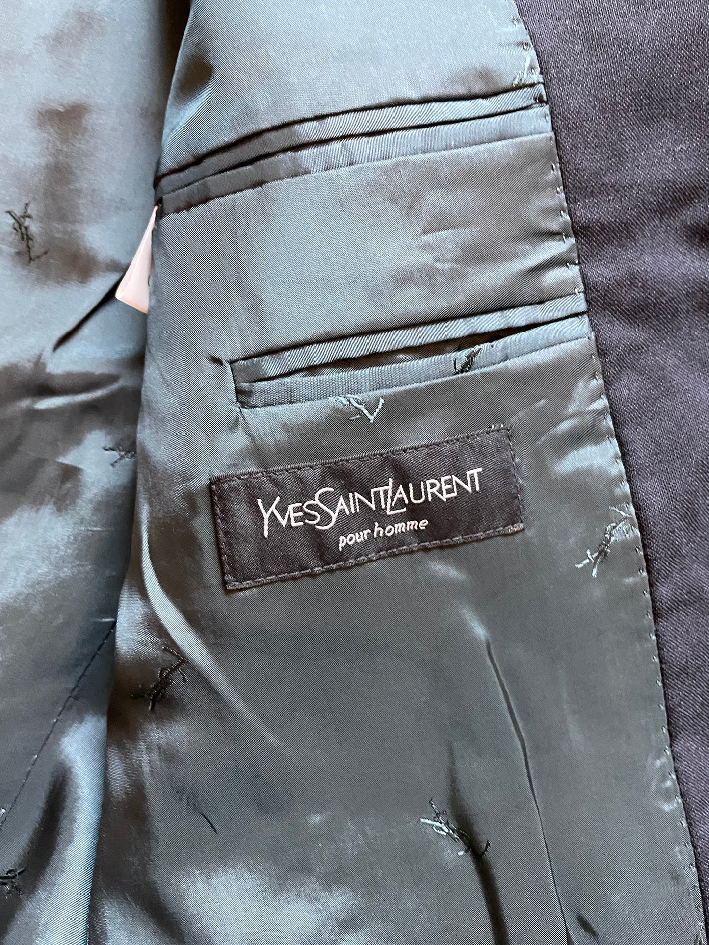 Veste de blazer Yves Saint Laurent bleu marine