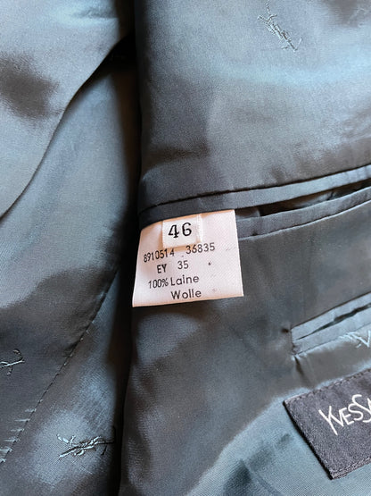 Veste de blazer Yves Saint Laurent bleu marine